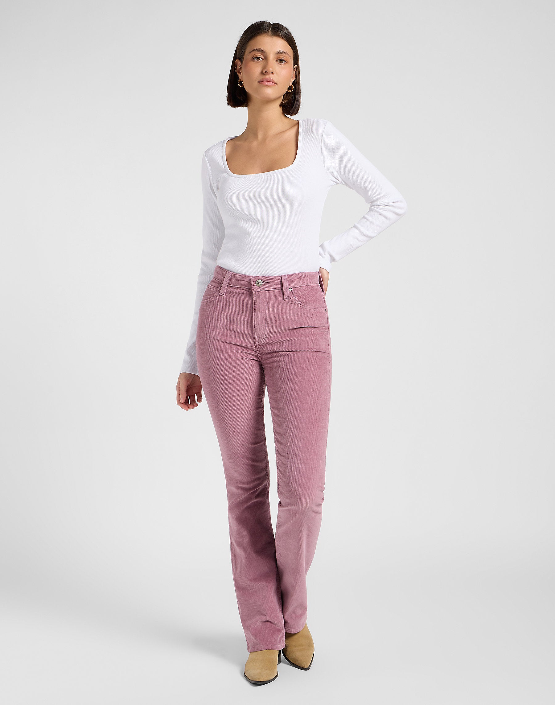 Damski Longsleeve Koszulka Z Długim Rękawem Lee LS Square Neck Bright White 112370952