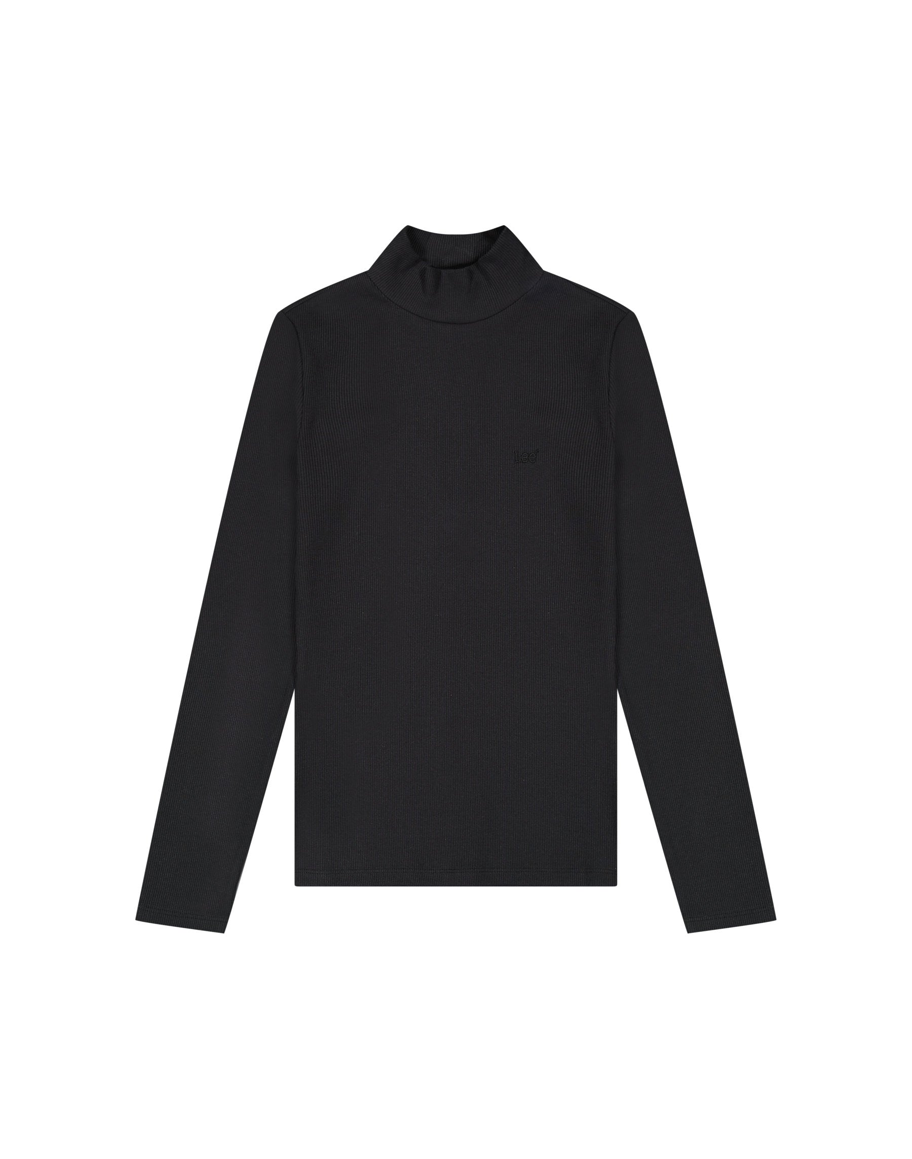 Longsleeve Damski Koszulka Z Długim Rękawem Lee Mock Neck Black 112370949