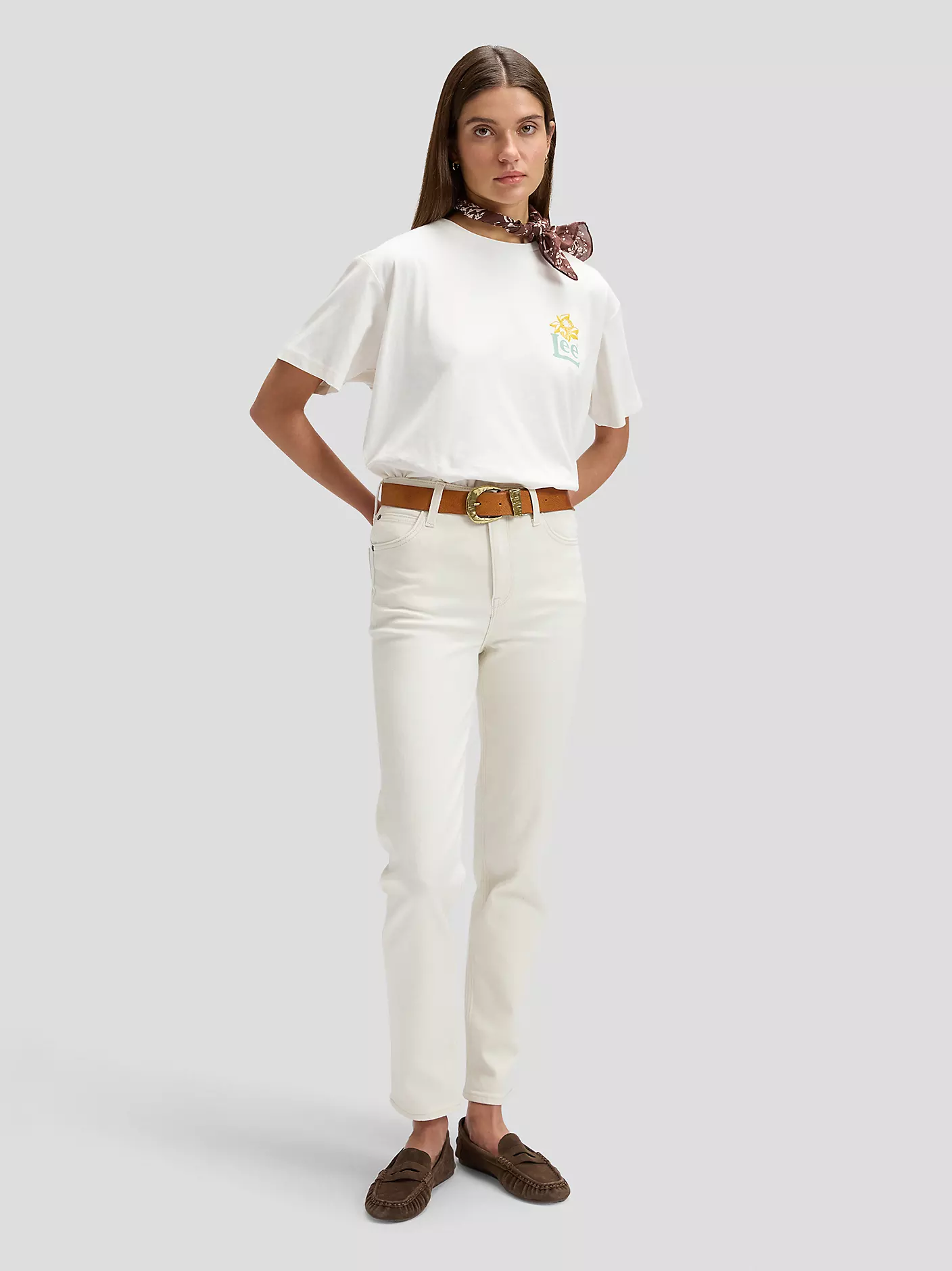 DAMSKA KOSZULKA LEE MODERN MAKER TEE ECRU 112377787