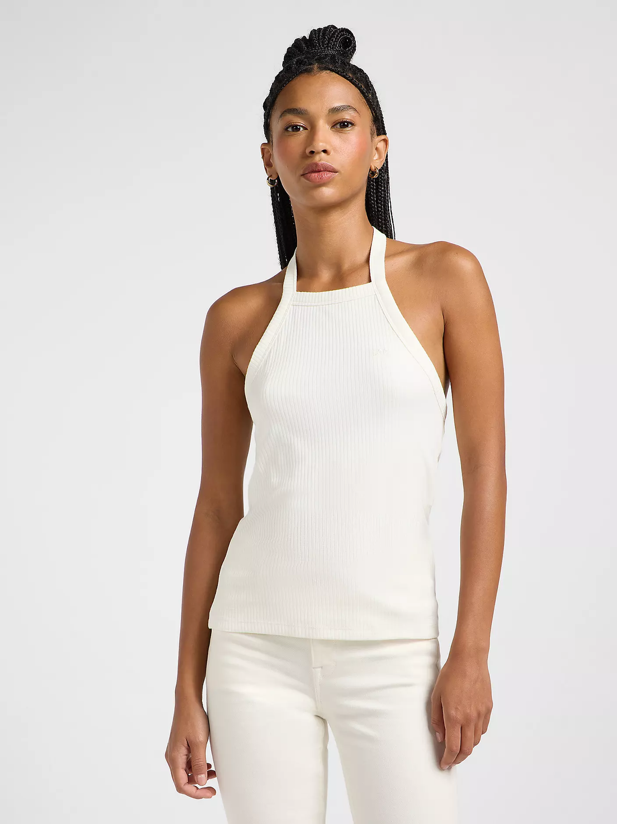 DAMSKA KOSZULKA LEE OPEN BACK HALTER TOP ECRU 112363637