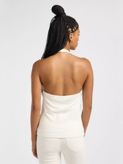 DAMSKA KOSZULKA LEE OPEN BACK HALTER TOP ECRU 112363637