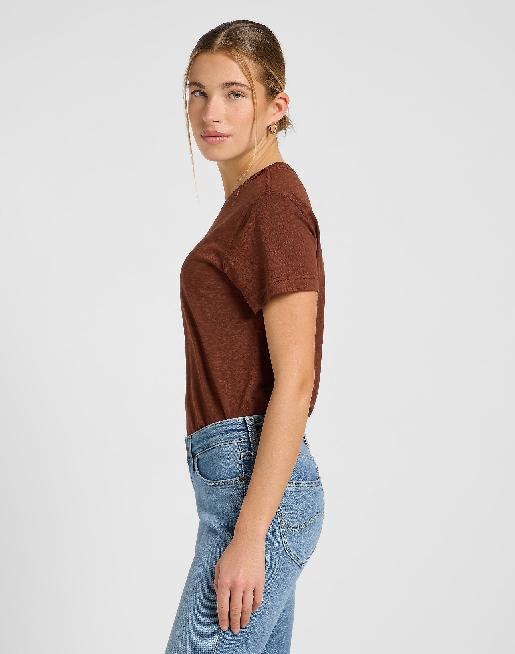 Damska Koszulka Lee Perfect Tee Luxe Brown 112370965