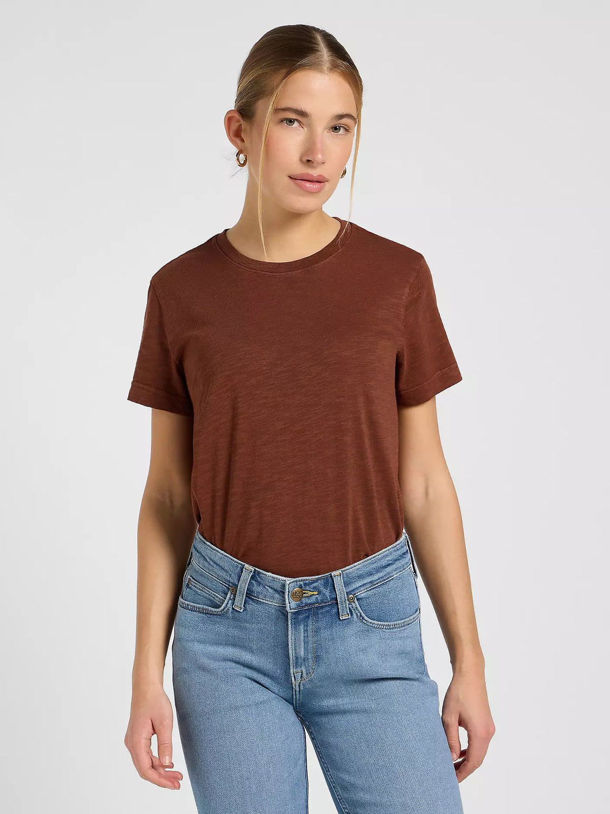 Damska Koszulka Lee Perfect Tee Luxe Brown 112370965