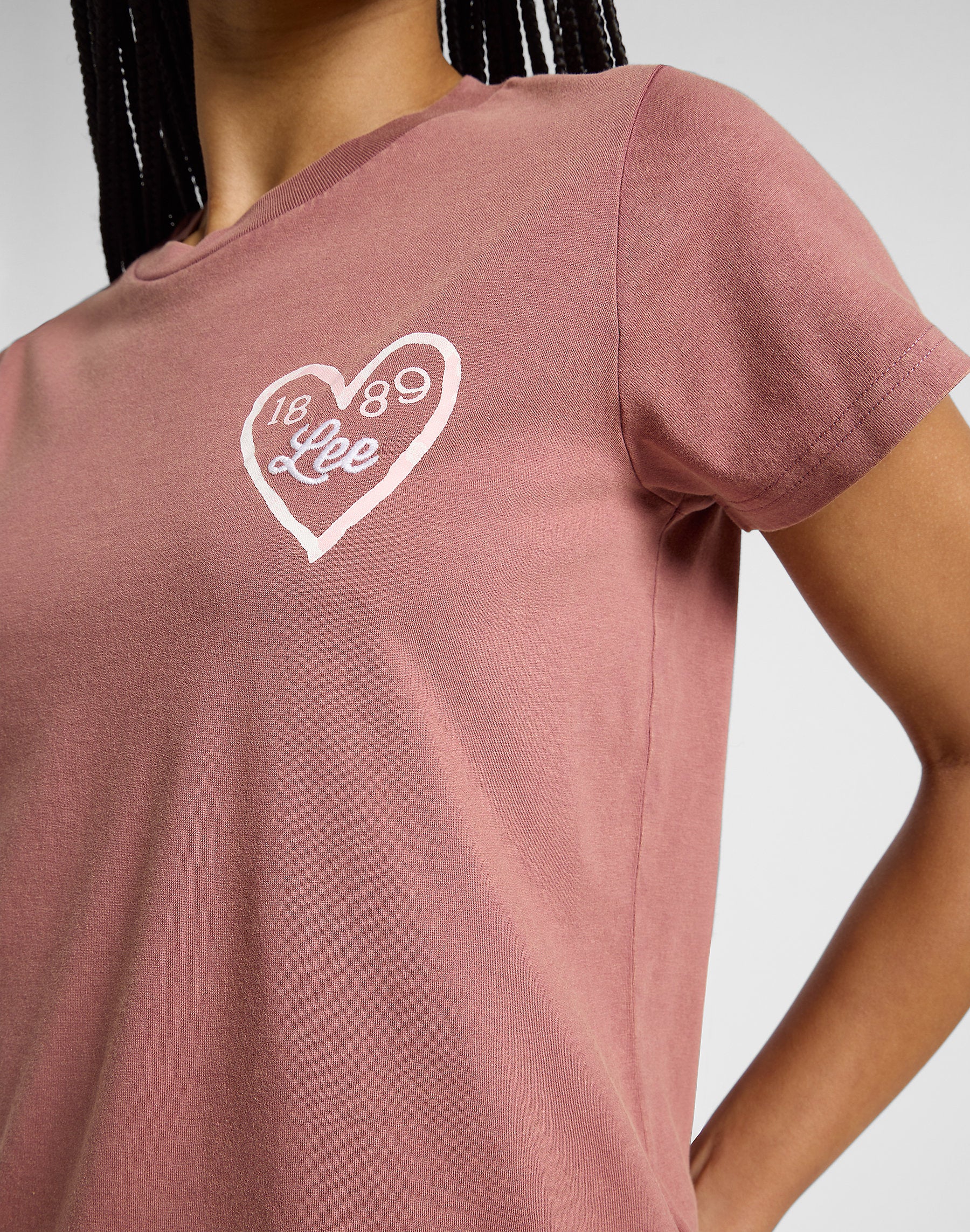 Damska Koszulka Lee Small Logo Tee Henna 112363636