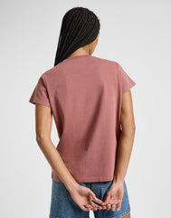 Damska Koszulka Lee Small Logo Tee Henna 112363636