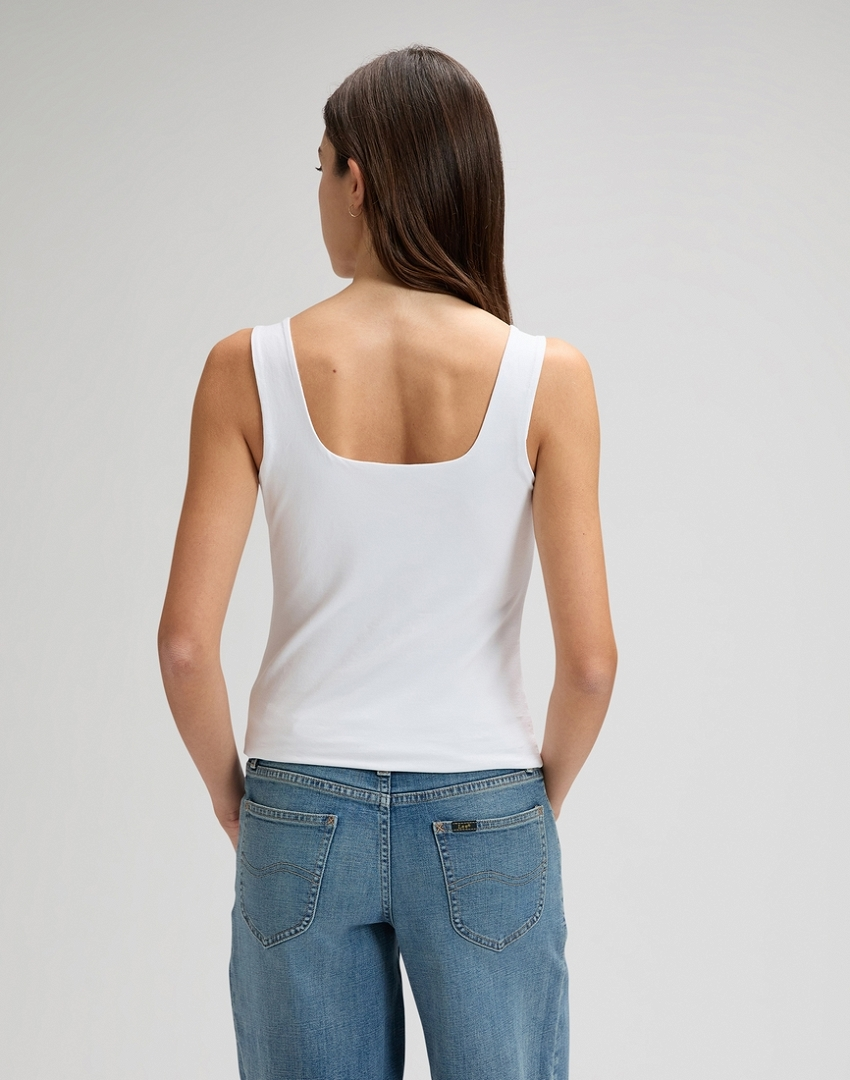 DAMSKA KOSZULKA LEE SQUARE NECK TANK BRIGHT WHITE 112377000
