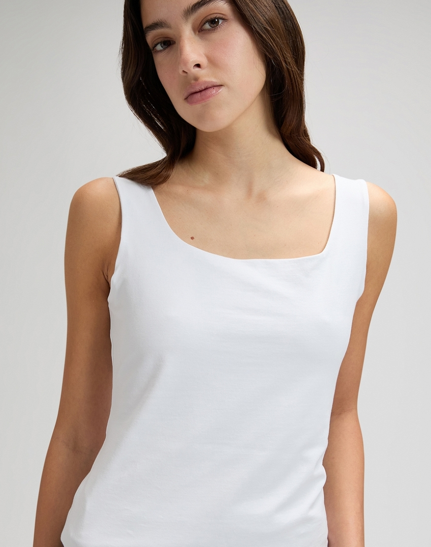 DAMSKA KOSZULKA LEE SQUARE NECK TANK BRIGHT WHITE 112377000