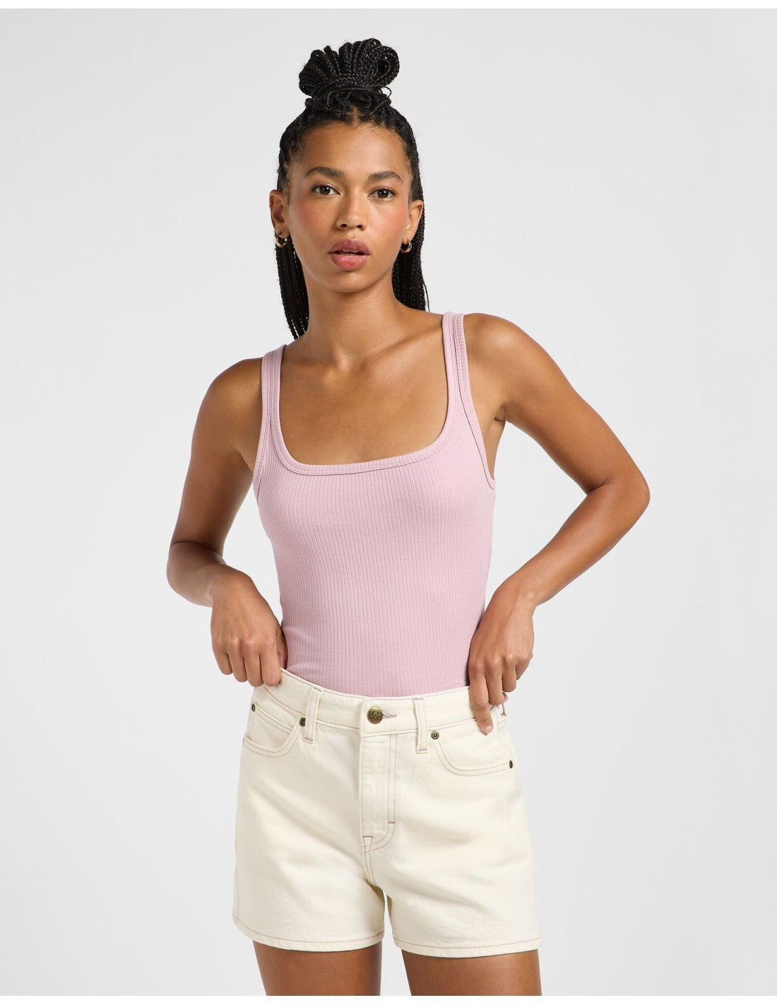 Damska Koszulka Lee Square Tank Soft Mauve 112363644