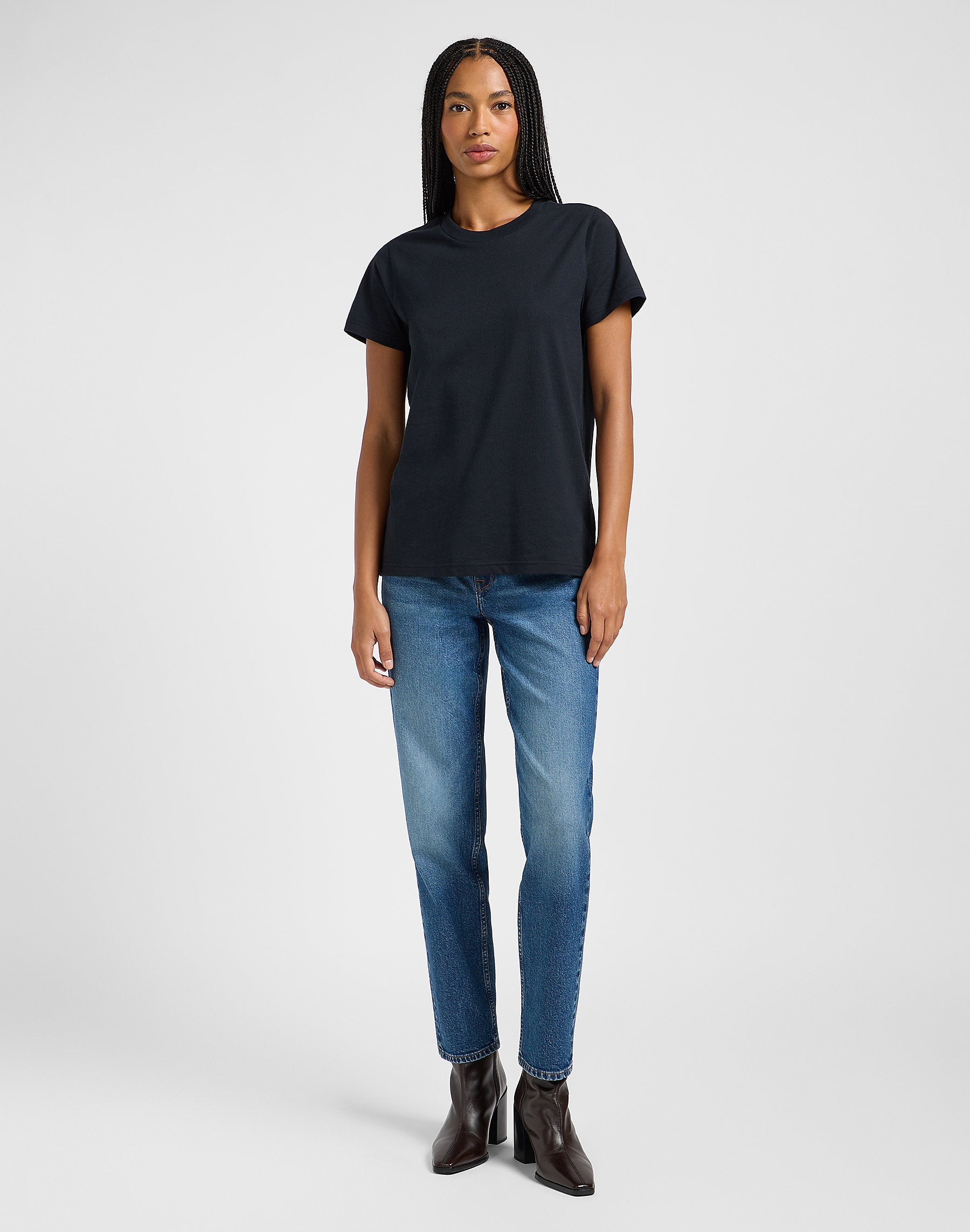 Damska Koszulka Lee Ss Crew Twinpack Black White 112363634