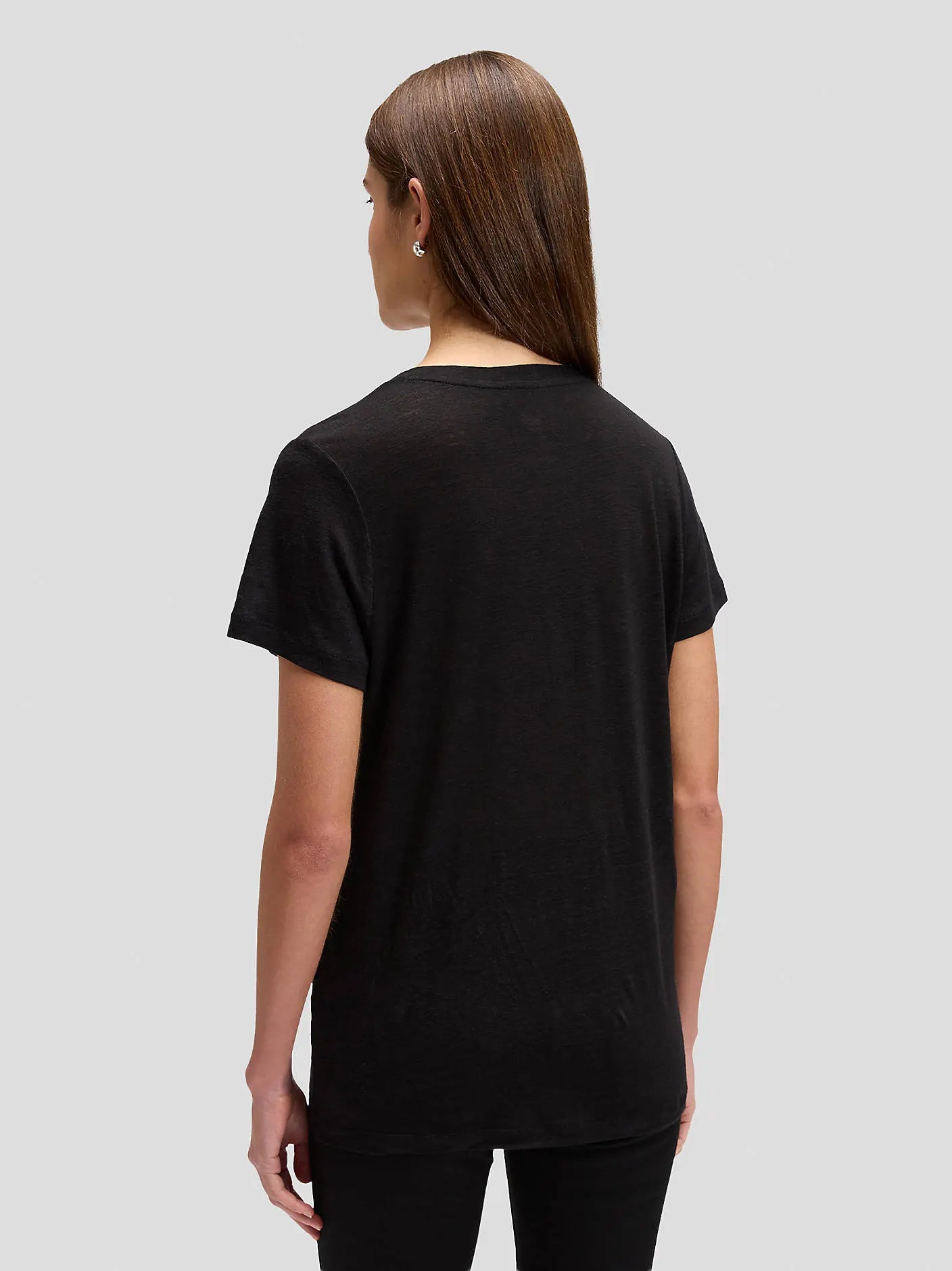 DAMSKA KOSZULKA LEE V NECK TEE BLACK 112378740