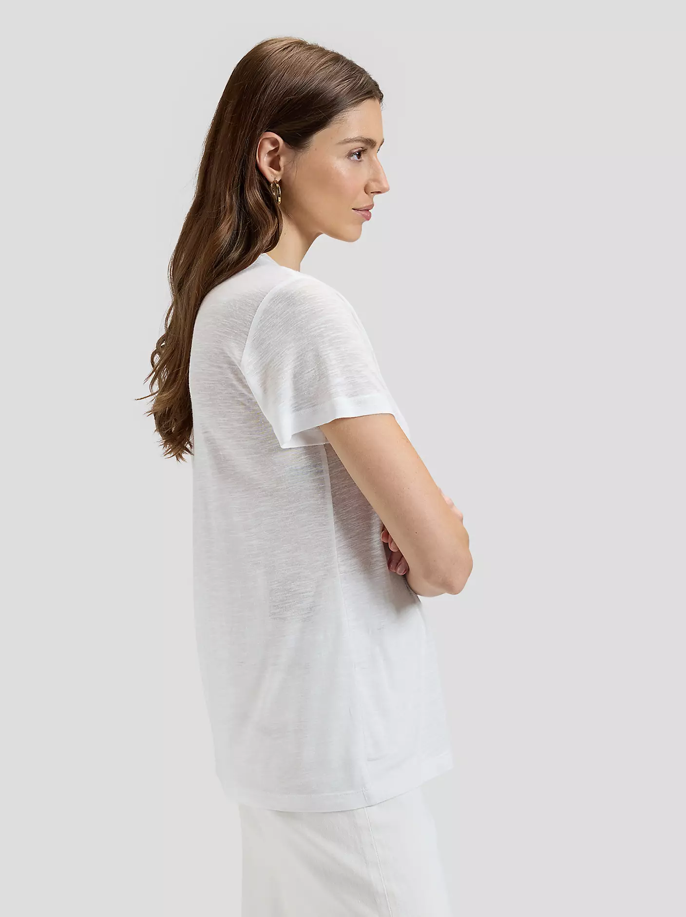 DAMSKA KOSZULKA LEE V NECK TEE BRIGHT WHITE 112360426