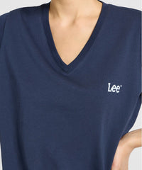 Damska Koszulka Lee V Neck Tee Mood Indigo 112371856