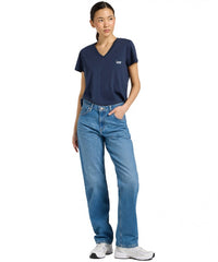 Damska Koszulka Lee V Neck Tee Mood Indigo 112371856