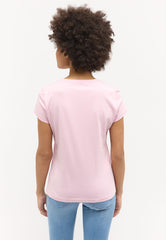 DAMSKA KOSZULKA MUSTANG LOGO T-shirty Loa Cameo Pink 1015161 8064