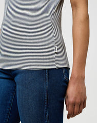 Damska Koszulka Wrangler Femme Knit Henley Navy 112370742