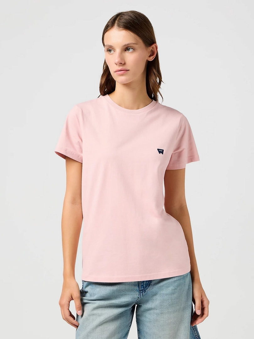 Damska Koszulka Wrangler Regular Tee Silver Pink 112362576