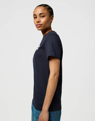 Damska Koszulka Wrangler Sign Off Tee Dark Navy 112370764