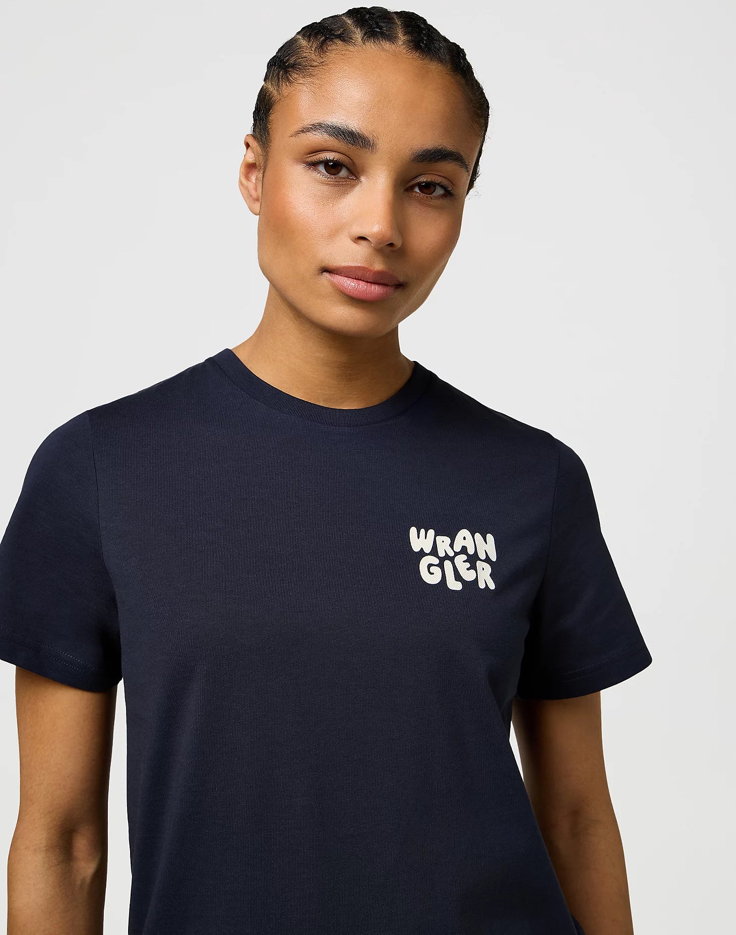 Damska Koszulka Wrangler Sign Off Tee Dark Navy 112370764