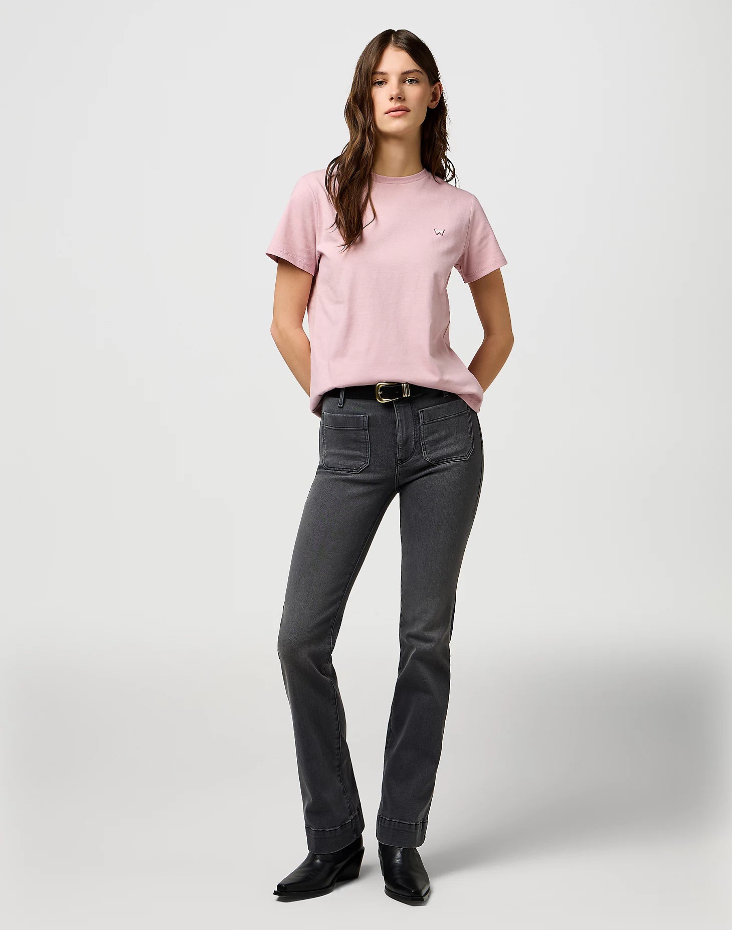 Damska Koszulka Wrangler Sign Off Tee Keepsake Lilac 112370740