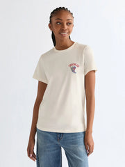 DAMSKA KOSZULKA WRANGLER SIGN OFF TEE WORN WHITE 112378332
