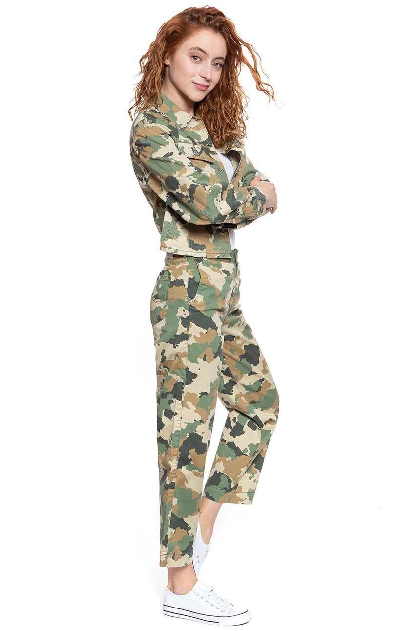 DAMSKA KURTKA JEANSOWA LEE CROPPED RIDER JACKET CAMOUFLAGE L54CCW03 112112756