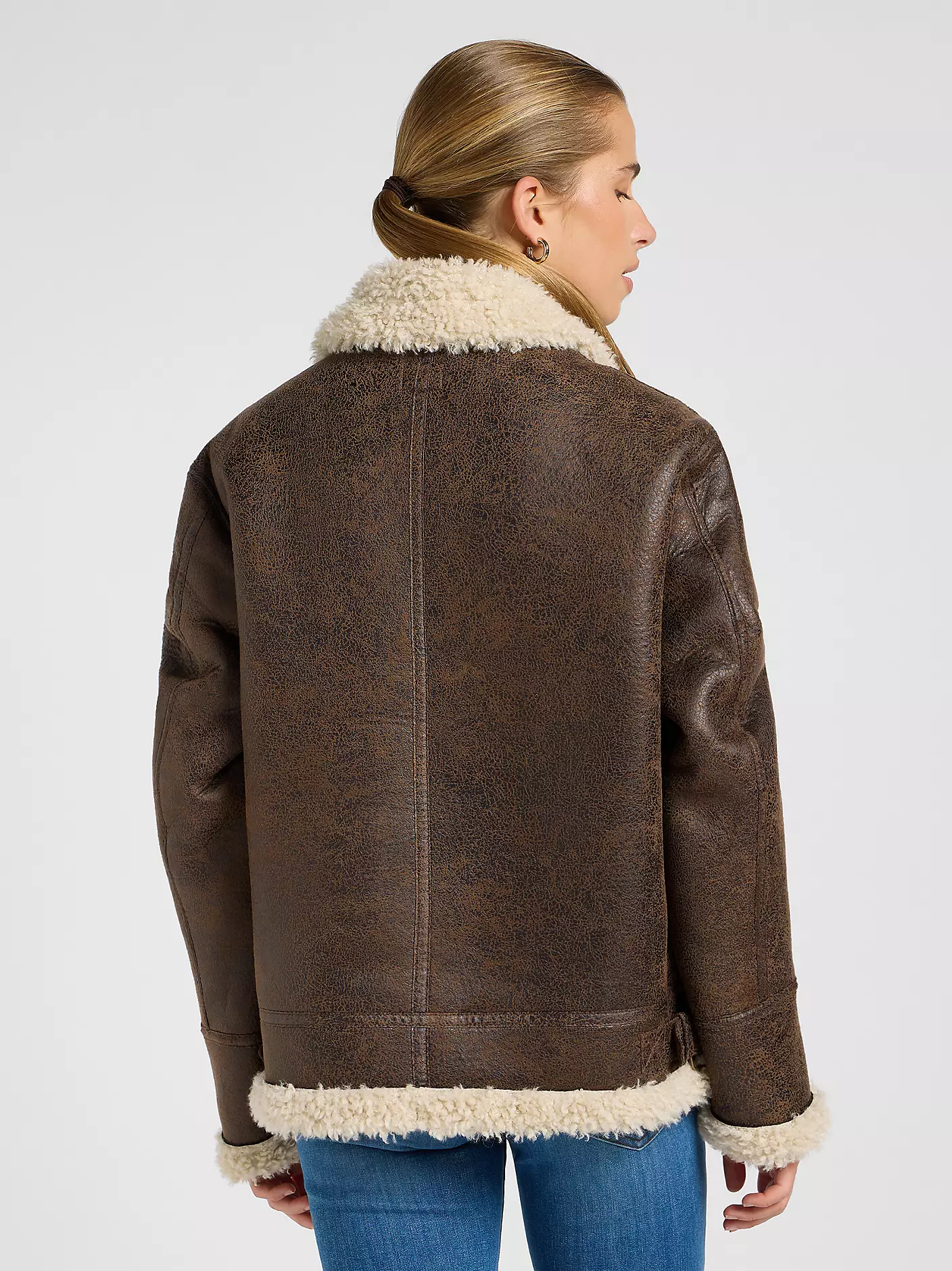 DAMSKA KURTKA LEE AVIATOR JACKET LUXE BROWN 112371079