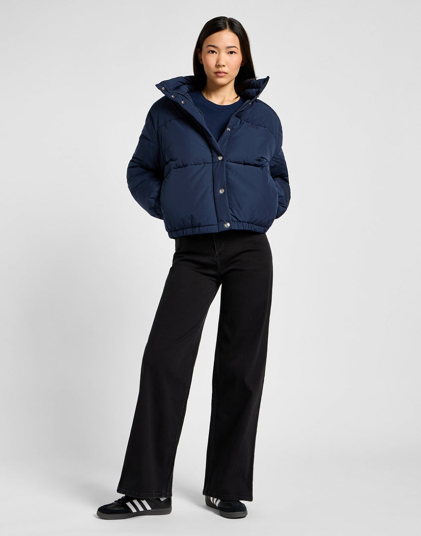Damska Kurtka Lee Relaxed Short Puffer Jacket Indigo 112355156