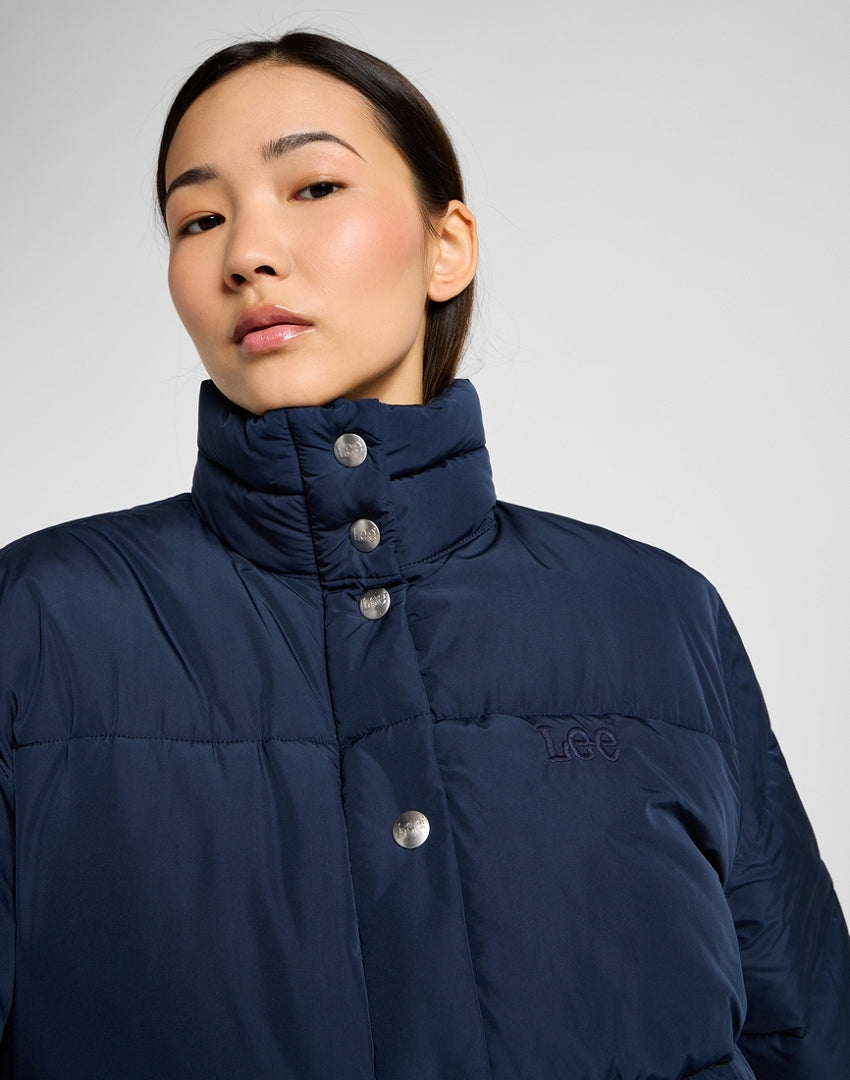 Damska Kurtka Lee Relaxed Short Puffer Jacket Indigo 112355156