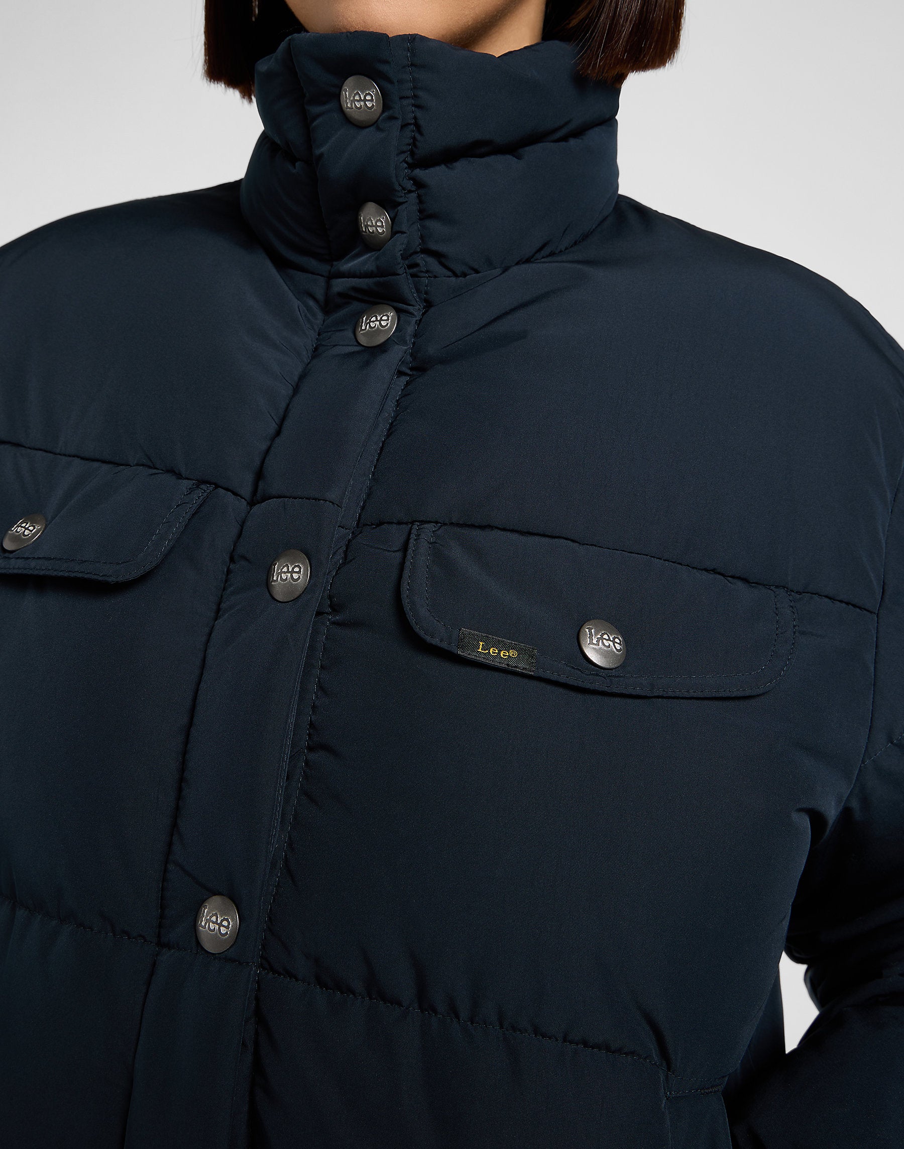 Damska Kurtka Puchowa Lee Rider Puffer Jacket Black 112370872