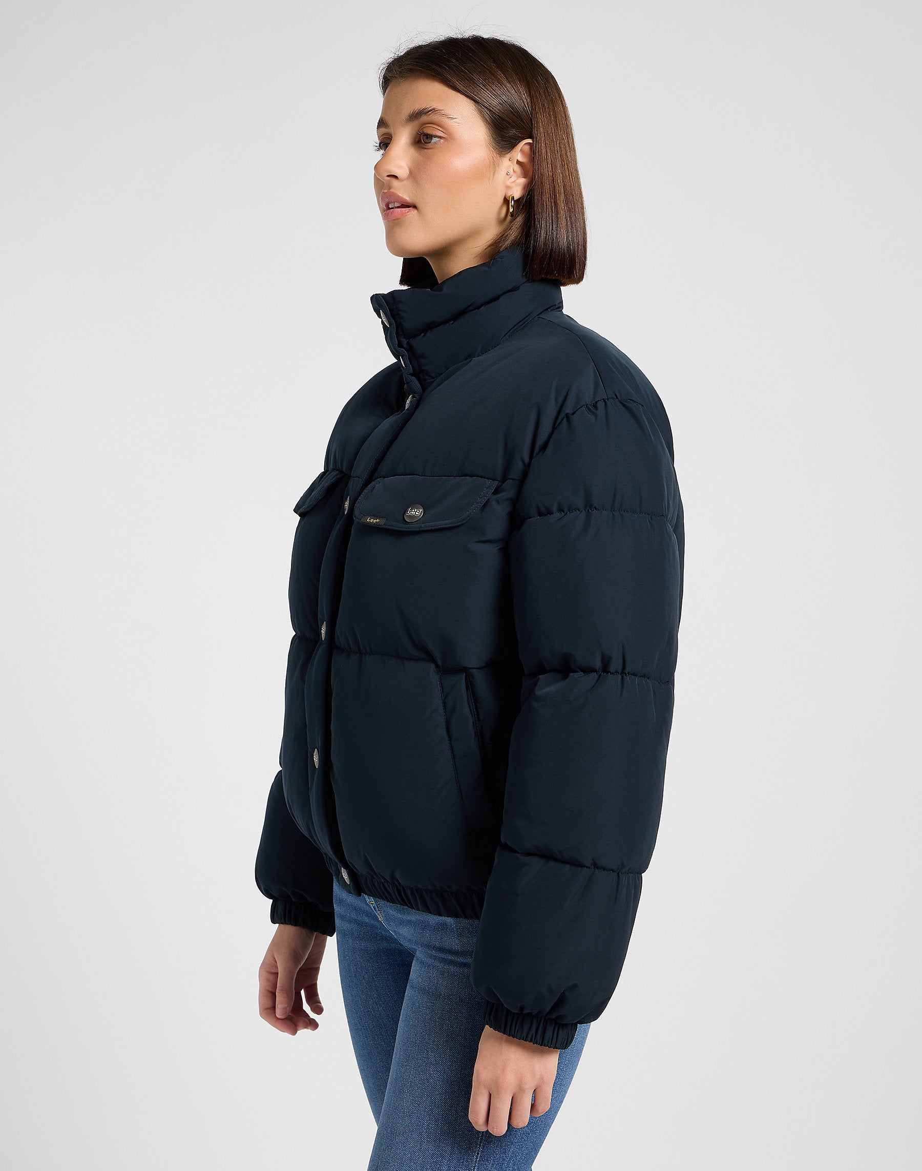 Damska Kurtka Puchowa Lee Rider Puffer Jacket Black 112370872