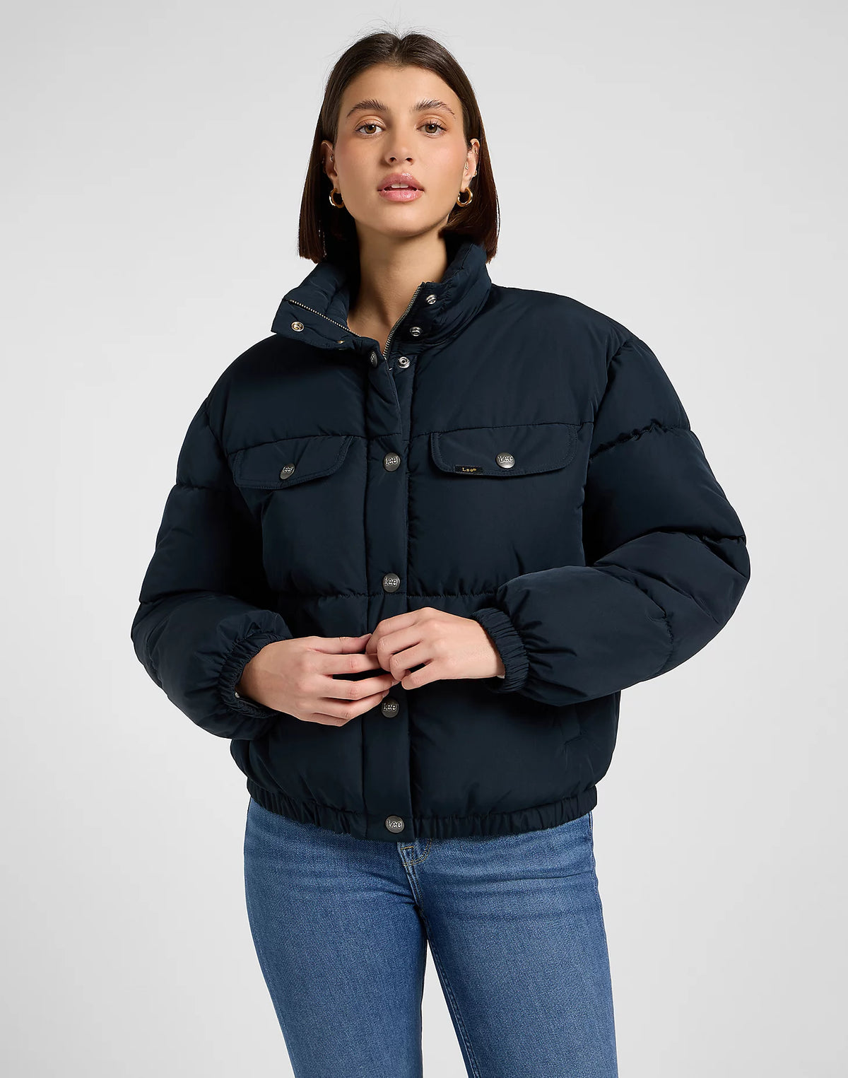 Damska Kurtka Puchowa Lee Rider Puffer Jacket Black 112370872