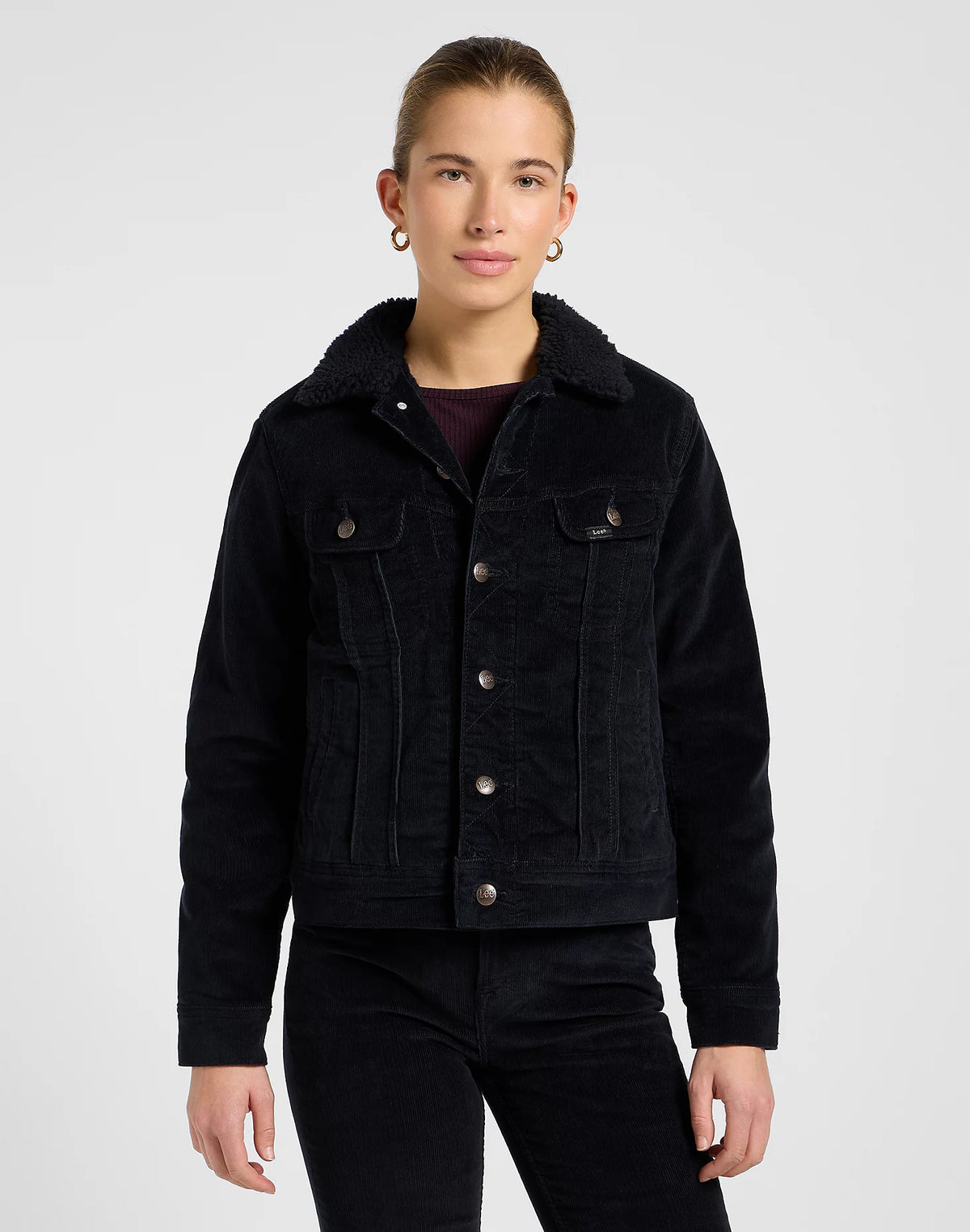 Damska Kurtka Lee Sherpa Rider JKT Unionall Black 112370870
