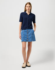 DAMSKA SPÓDNICA WRANGLER DENIM MINI SKIRT MID WASH 112352524