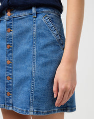 DAMSKA SPÓDNICA WRANGLER DENIM MINI SKIRT MID WASH 112352524
