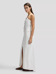 DAMSKA SUKIENKA JEANSOWA LEE MAXI DENIM DRESS POWDER WHITE 112376937