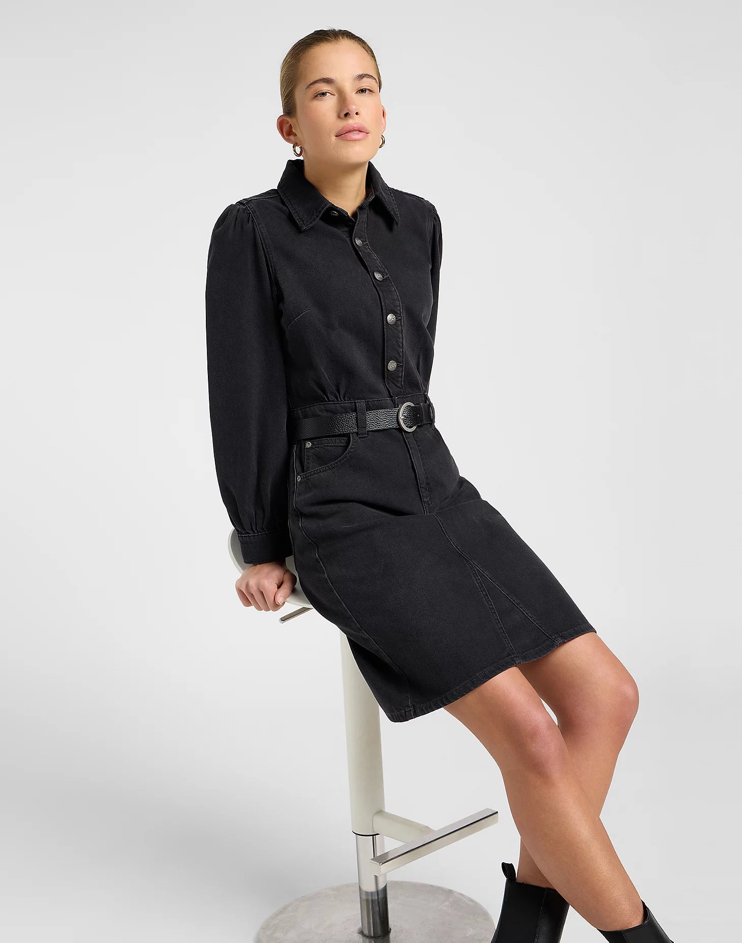 Damska Sukienka Lee Longsleeve Dress Dark Memory 112370995