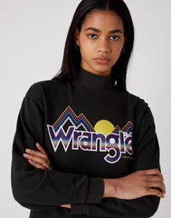 DAMSKA SUKIENKA WRANGLER HIGH NECK SWEAT DRES FADED BLACK W9P2HNXV6 112132452