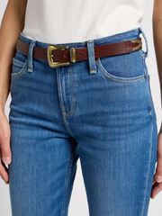DAMSKI PASEK LEE BUCKLE BELT DARK BROWN 112358307