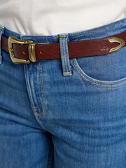 DAMSKI PASEK LEE BUCKLE BELT DARK BROWN 112358307