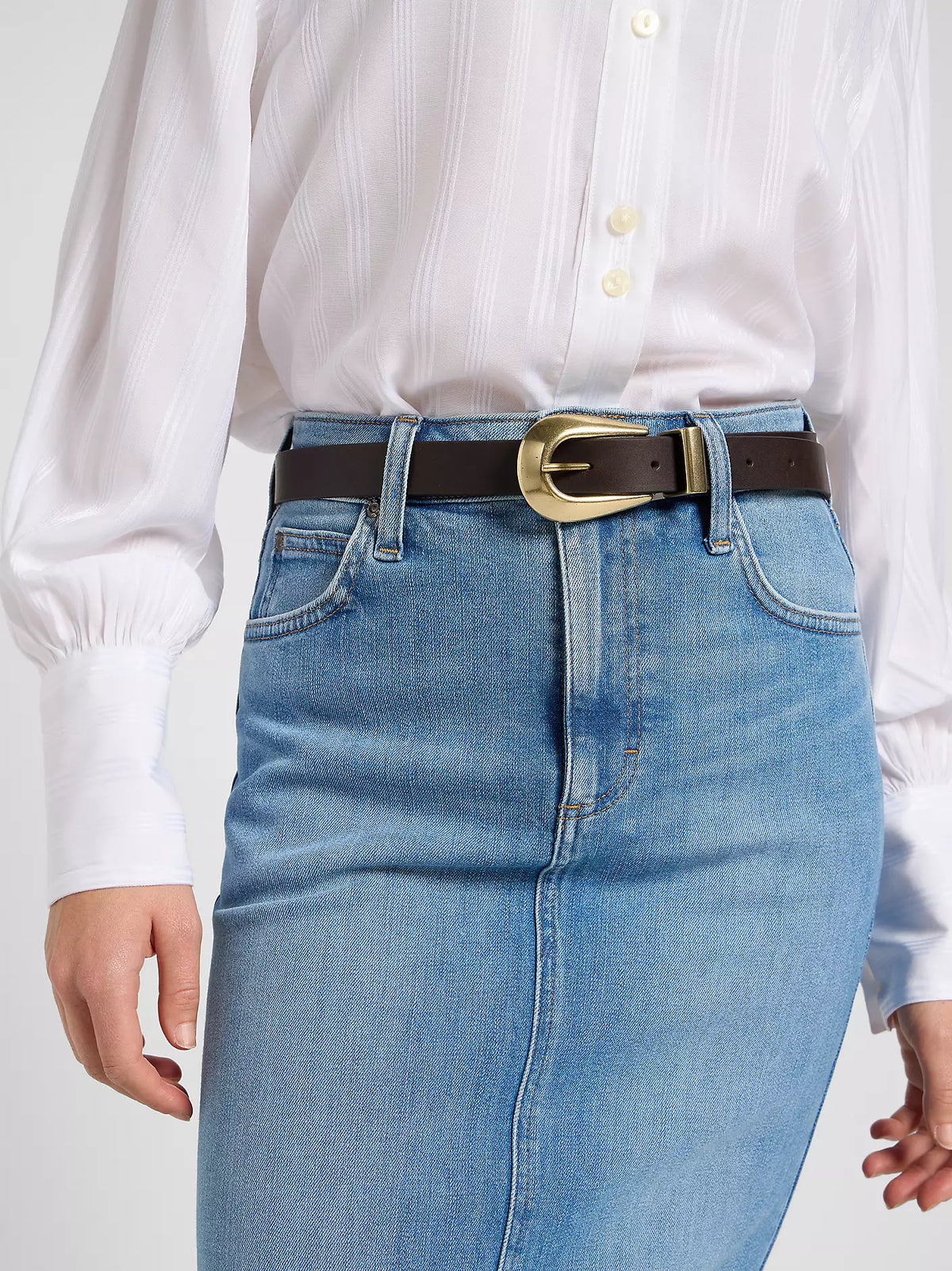 DAMSKI PASEK LEE LADY BELT DARK BROWN 112372686