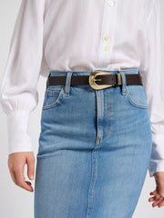 DAMSKI PASEK LEE LADY BELT DARK BROWN 112372686
