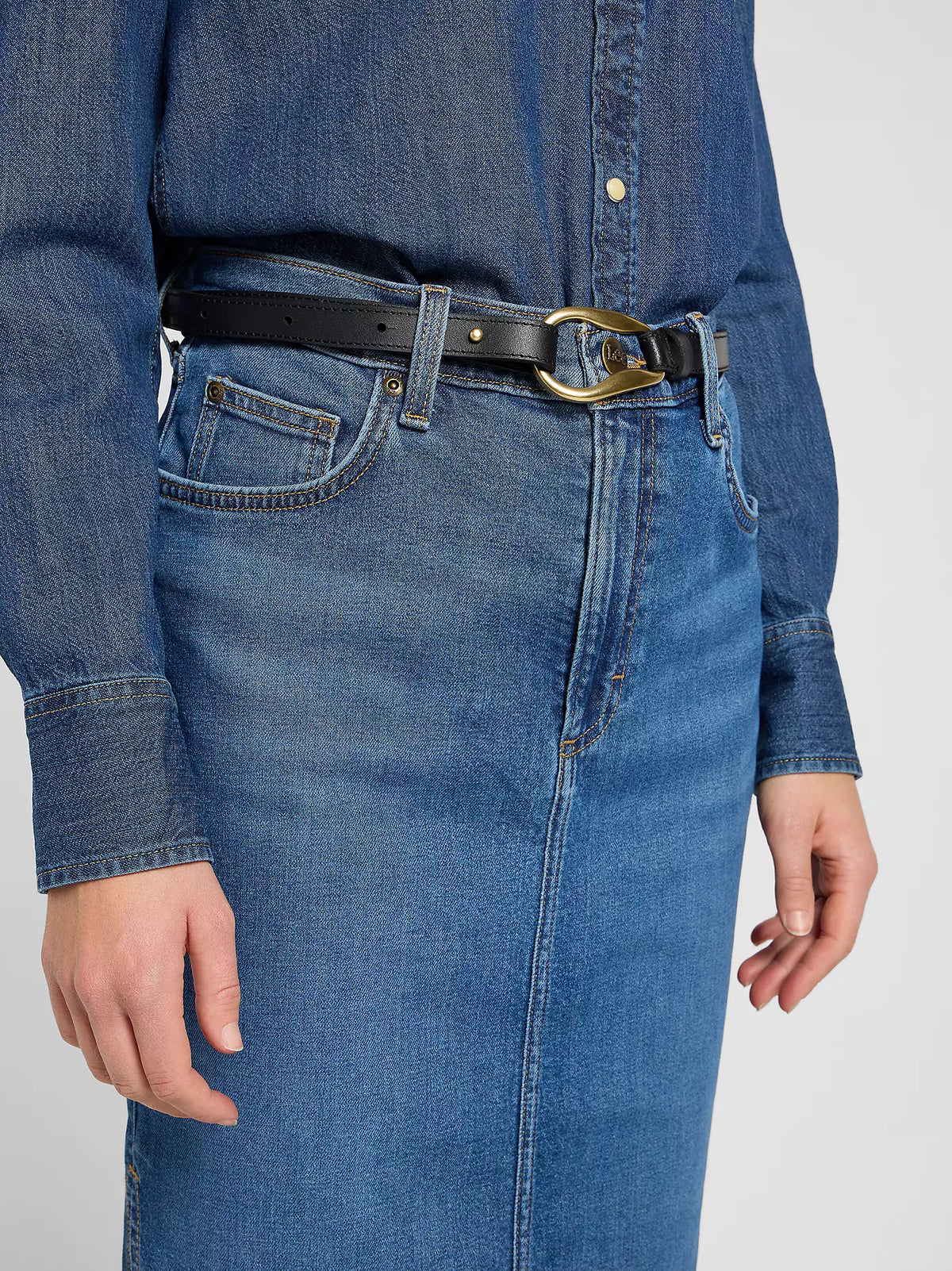 DAMSKI PASEK LEE LOOP BELT BLACK 112372687