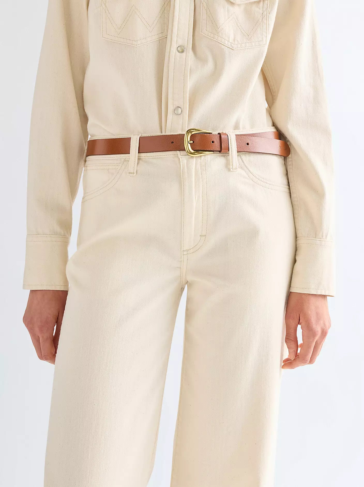 DAMSKI PASEK WRANGLER EASY WESTERN BELT COGNAC 112361370