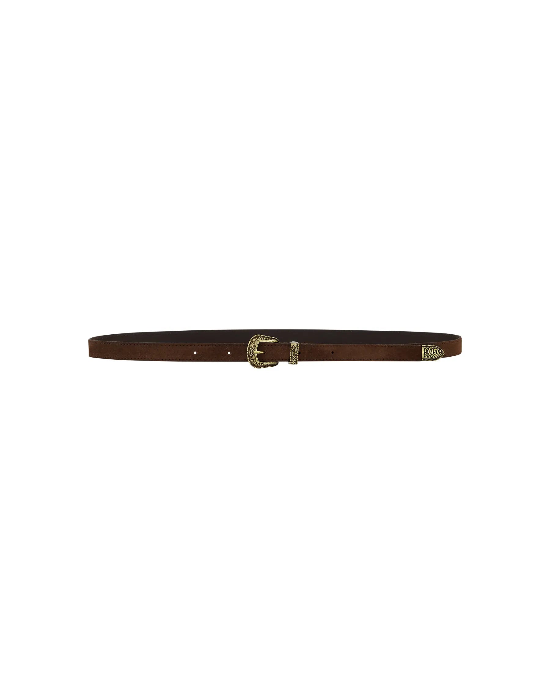 DAMSKI PASEK WRANGLER THIN WESTERN BELT BROWN SUEDE 112378840