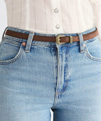 DAMSKI PASEK WRANGLER THIN WESTERN BELT BROWN SUEDE 112378840