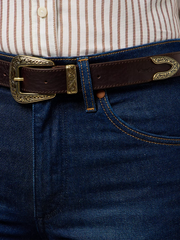 DAMSKI PASEK WRANGLER WESTERN BELT BROWN 112372933