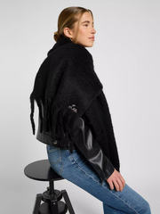 DAMSKI SZALIK LEE TASSEL SCARF BLACK 112372703