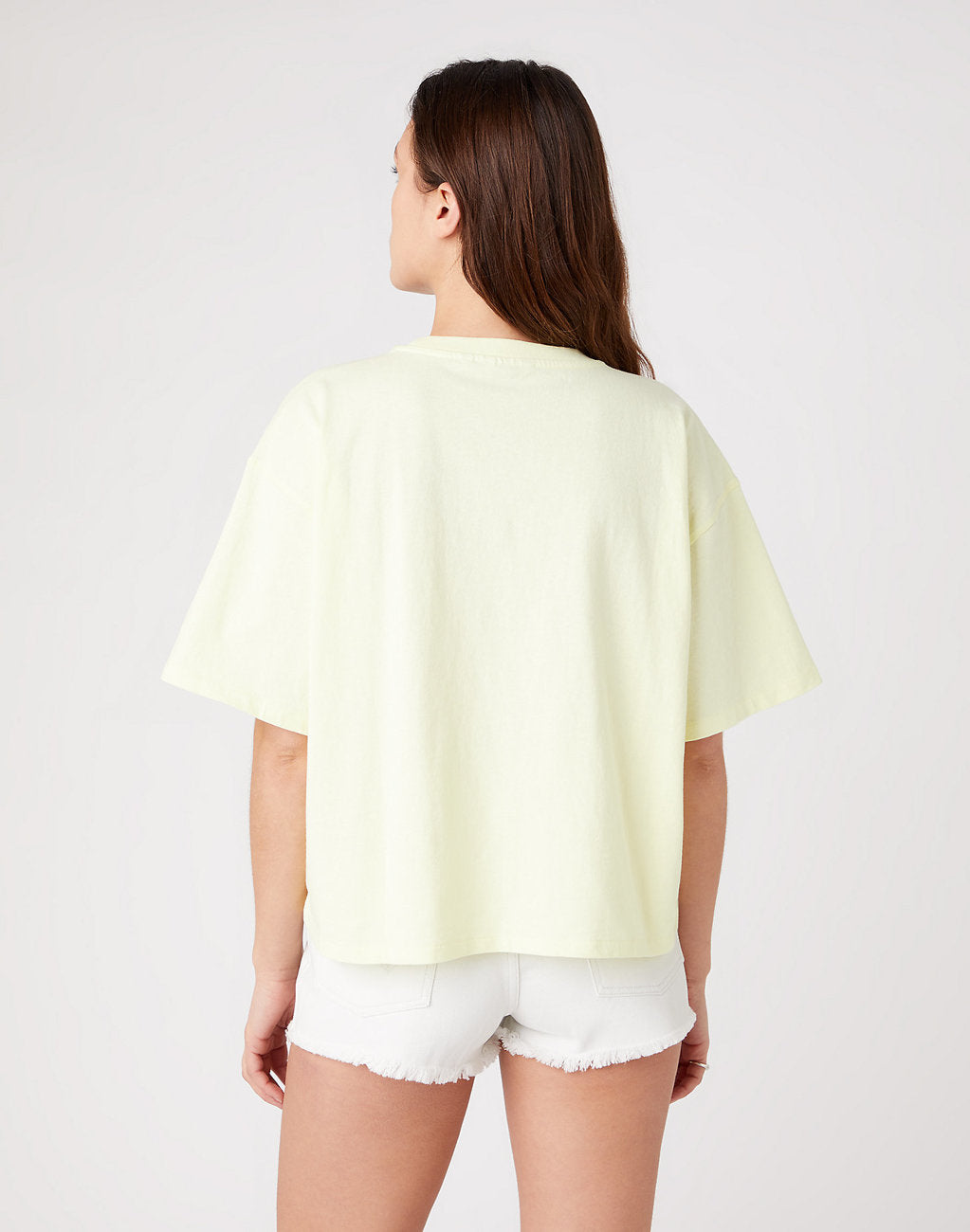 DAMSKI T-SHIRT WRANGLER BOXY TEE WAX YELLOW W7S2-GF-X9B 112132116