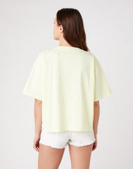 DAMSKI T-SHIRT WRANGLER BOXY TEE WAX YELLOW W7S2-GF-X9B 112132116