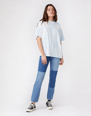 DAMSKI T-SHIRT WRANGLER HIGH NECK GIRLFRIEND BLUE TIE DYE W7Q9-GH-B27 112132090
